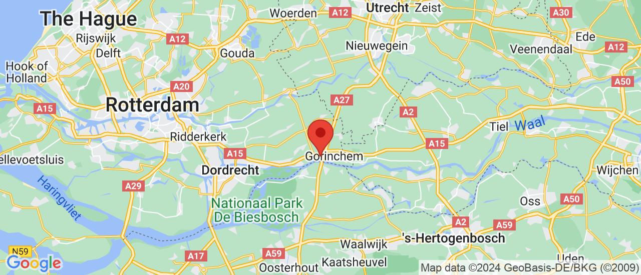 Google maps locatie van Automobielbedrijf Kooijman Gorinchem B.V.