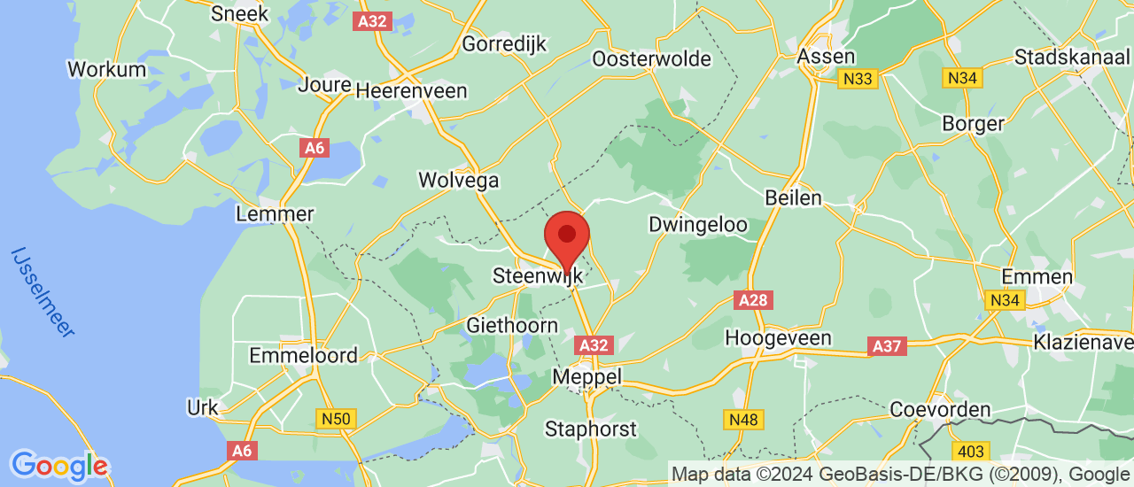 Google maps locatie van Mensink Auto