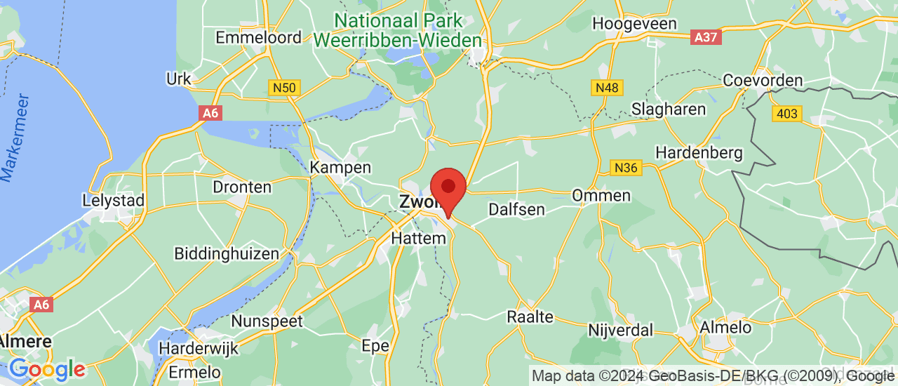 Google maps locatie van JR Auto's