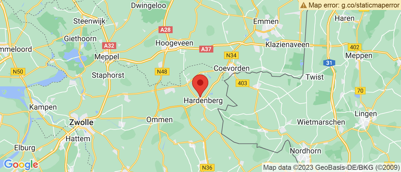 Google maps locatie van Auto Service Hardenberg