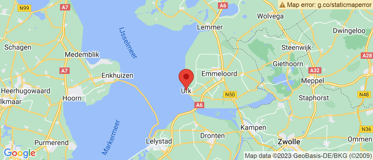 Google maps locatie van Autobedr. Van Slooten Urk B.V.