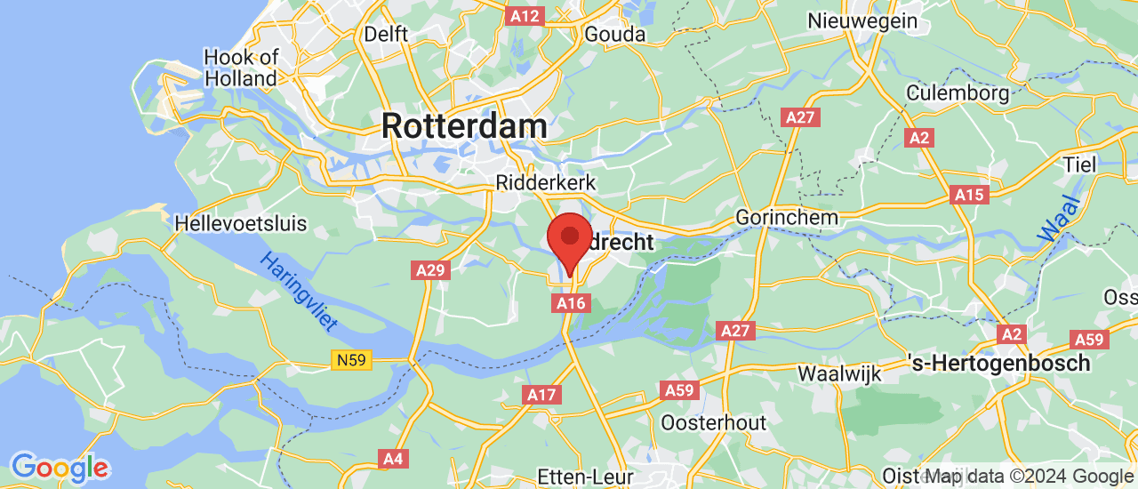 Google maps locatie van Autopoint Dordrecht