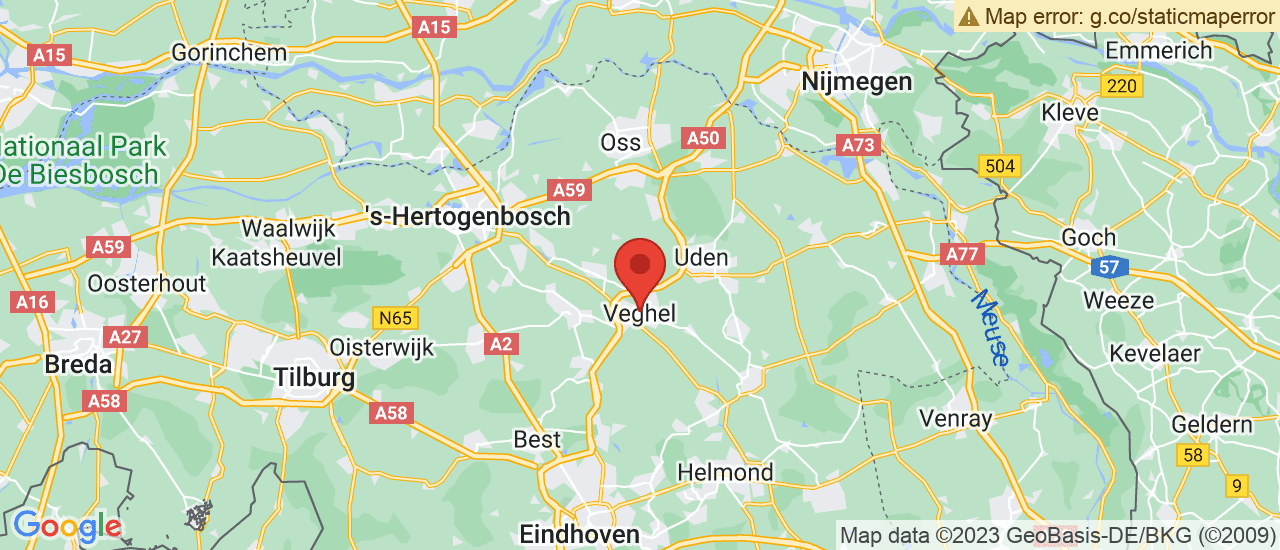 Google maps locatie van Autobedrijf J. Pepers B.V.