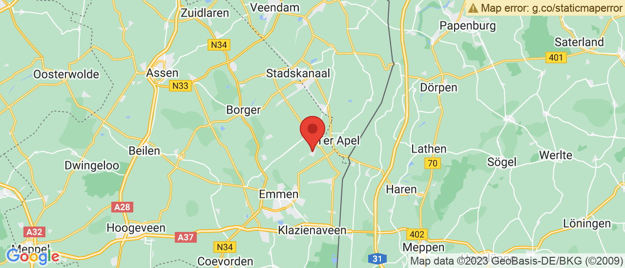 Google maps locatie van Autobedrijf Grooten B.V.