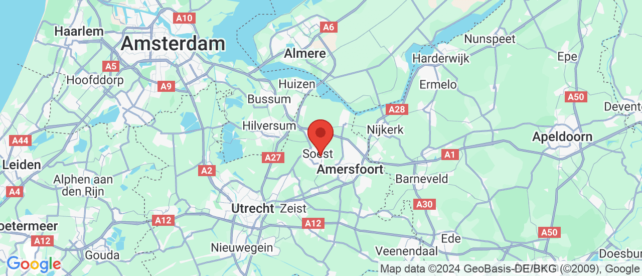 Google maps locatie van Autobedrijf Van der Pouw Kraan