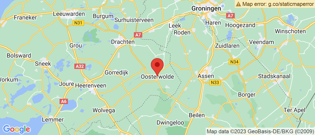 Google maps locatie van Autobedrijf van der Veen Oosterwolde