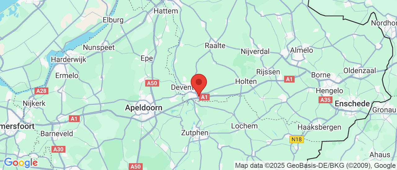 Google maps locatie van van Leussen Deventer