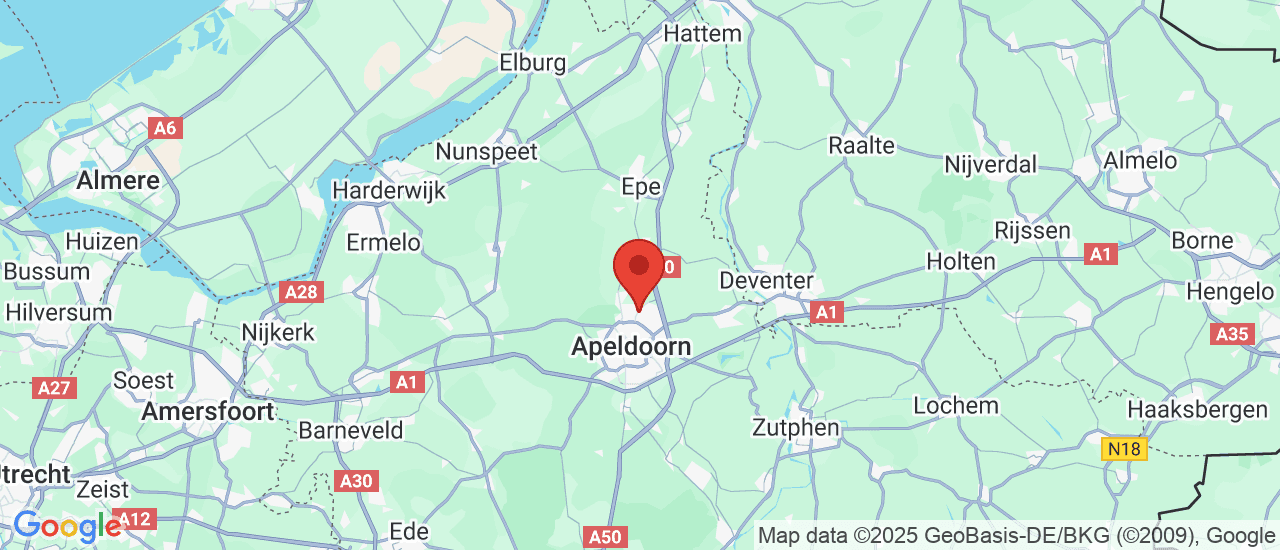 Google maps locatie van van Leussen Apeldoorn