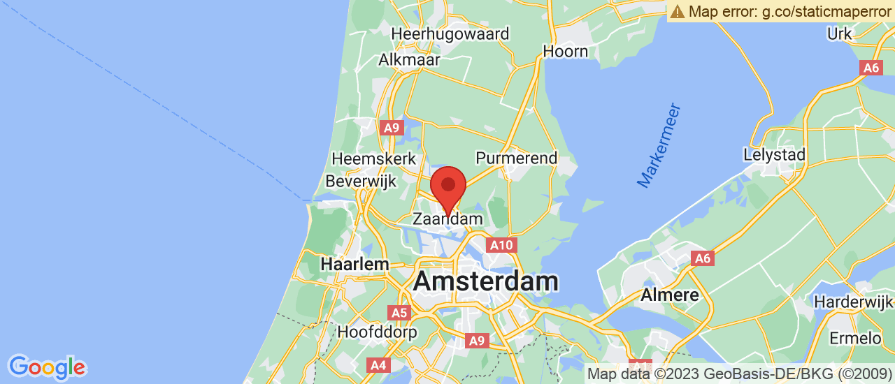 Google maps locatie van Dekkerautogroep Ford Zaandam