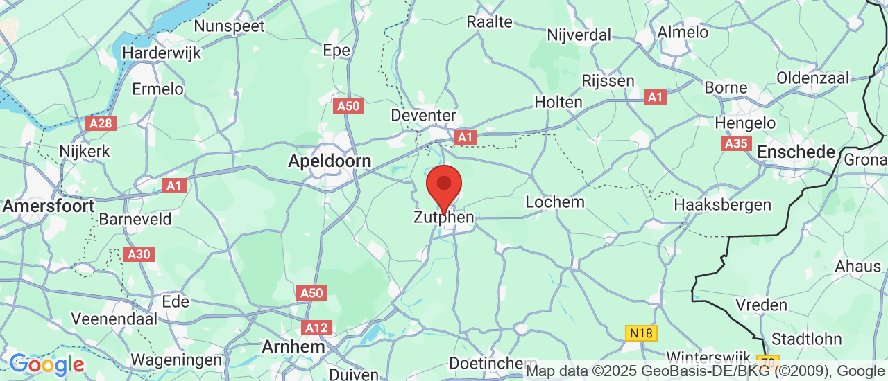 Google maps locatie van van Leussen Zutphen