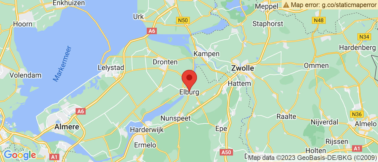 Google maps locatie van Autobedrijf Lokhorst-Zoet B.V.