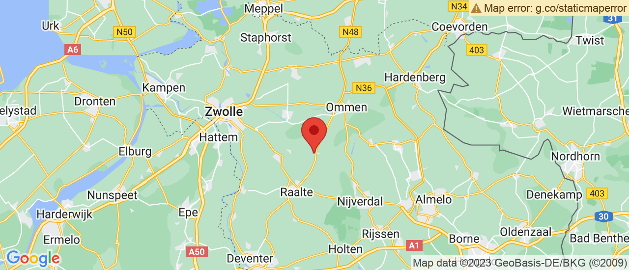 Google maps locatie van Autohuis Salland 
