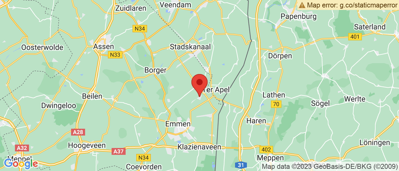 Google maps locatie van Autobedrijf Tjeerdsma B.V.