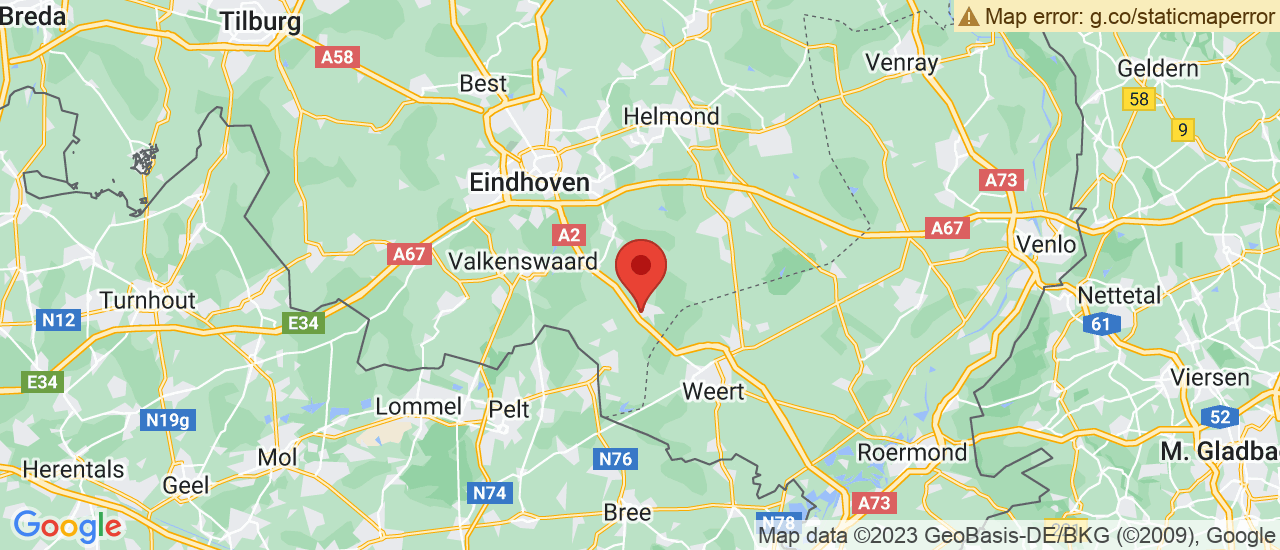 Google maps locatie van Autobedrijf Ruud van Mensvoort